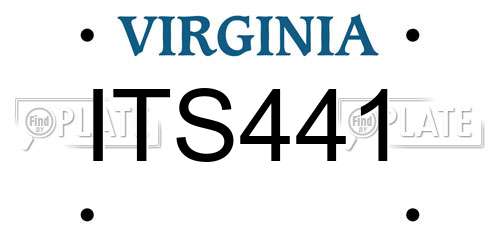 ITS441 Virginia License Plate