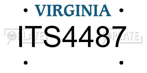 ITS4487 Virginia License Plate