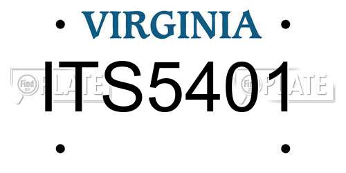 ITS5401 Virginia License Plate