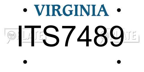 ITS7489 Virginia License Plate