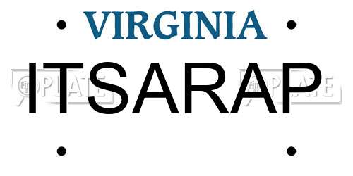 ITSARAP Virginia License Plate