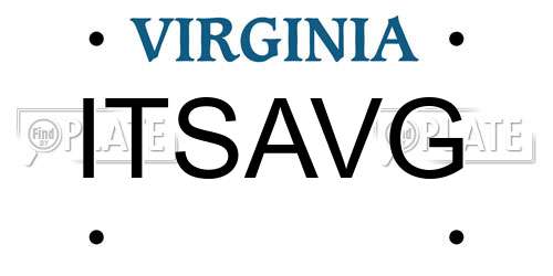 ITSAVG Virginia License Plate
