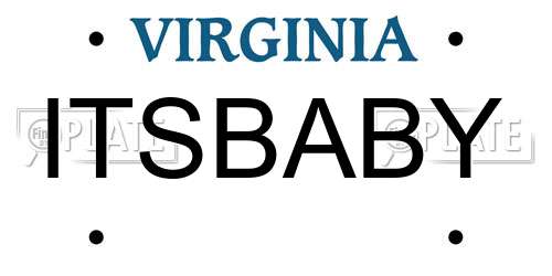 ITSBABY Virginia License Plate