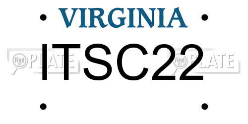ITSC22 Virginia License Plate