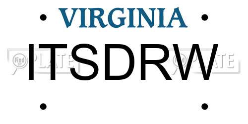 ITSDRW Virginia License Plate