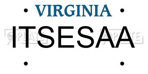 ITSESAA Virginia License Plate
