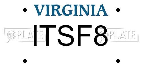 ITSF8 Virginia License Plate