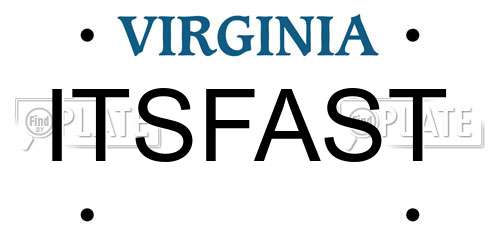 ITSFAST Virginia License Plate