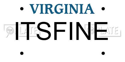 ITSFINE Virginia License Plate