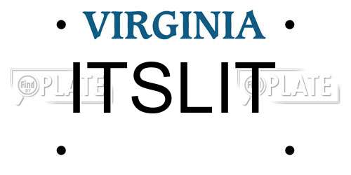 ITSLIT Virginia License Plate