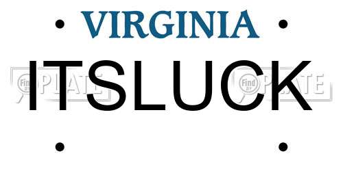 ITSLUCK Virginia License Plate
