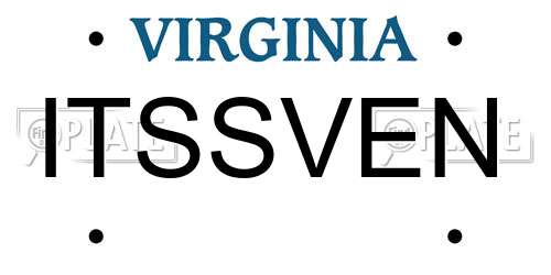 ITSSVEN Virginia License Plate