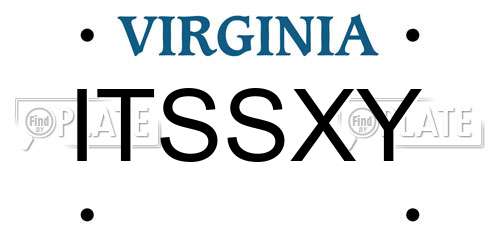 ITSSXY Virginia License Plate