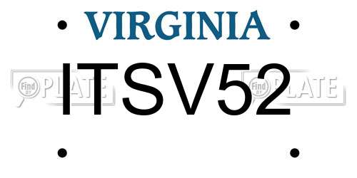 ITSV52 Virginia License Plate