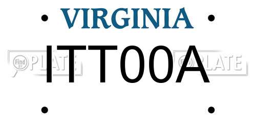 ITT00A Virginia License Plate