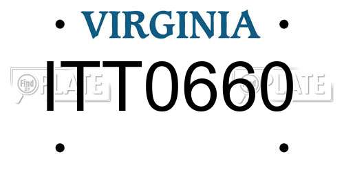 ITT0660 Virginia License Plate