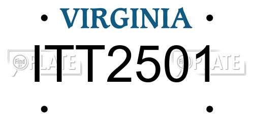 ITT2501 Virginia License Plate