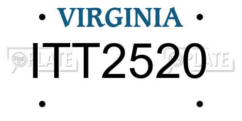 ITT2520 Virginia License Plate