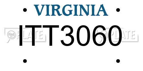 ITT3060 Virginia License Plate