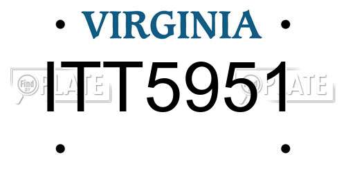 ITT5951 Virginia License Plate