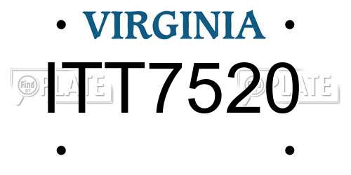 ITT7520 Virginia License Plate