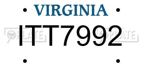 ITT7992 Virginia License Plate