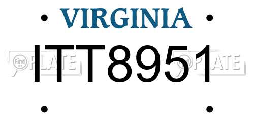 ITT8951 Virginia License Plate