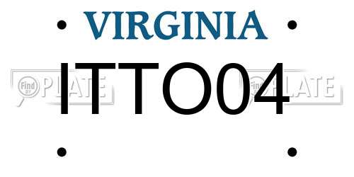 ITTO04 Virginia License Plate