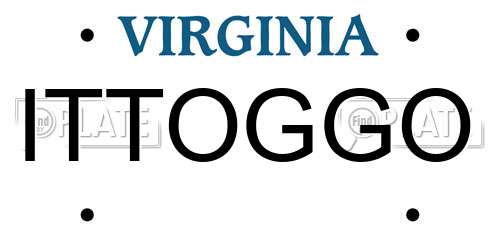 ITTOGGO Virginia License Plate
