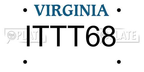 ITTT68 Virginia License Plate