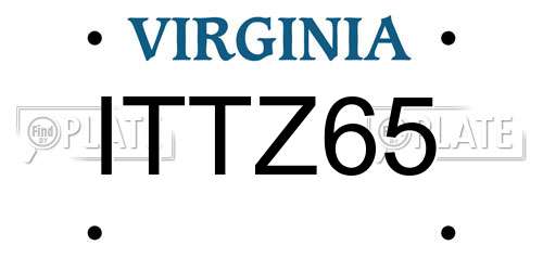 ITTZ65 Virginia License Plate