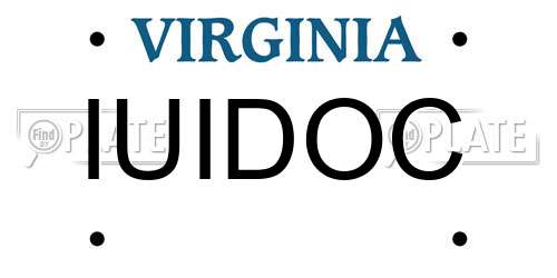 IUIDOC Virginia License Plate