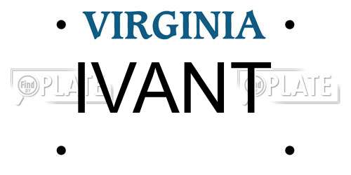 IVANT Virginia License Plate