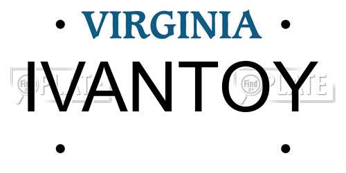 IVANTOY Virginia License Plate