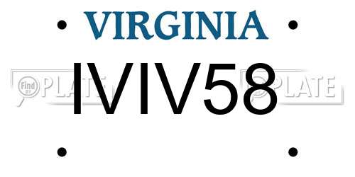 IVIV58 Virginia License Plate