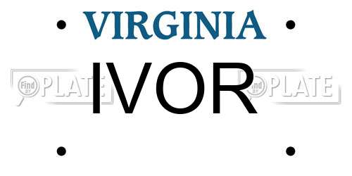 IVOR Virginia License Plate