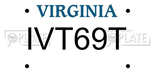 IVT69T Virginia License Plate