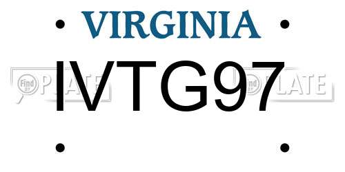 IVTG97 Virginia License Plate