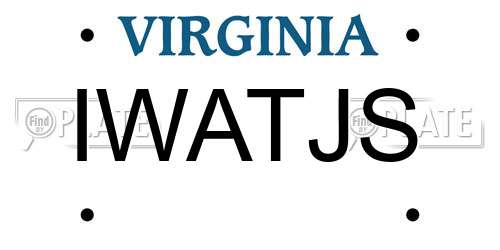 IWATJS Virginia License Plate