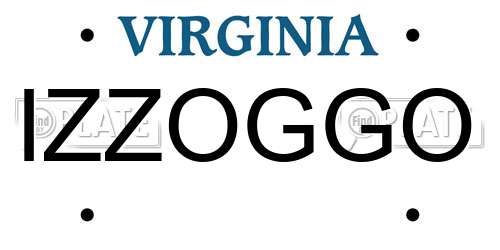 IZZOGGO Virginia License Plate