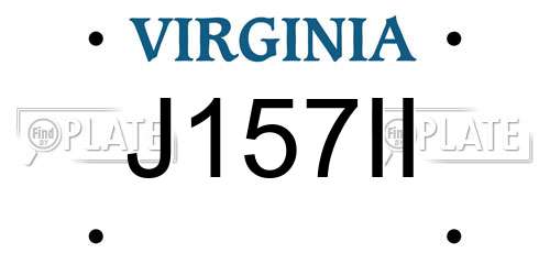 J157II Virginia License Plate