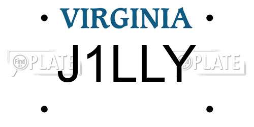 J1LLY Virginia License Plate