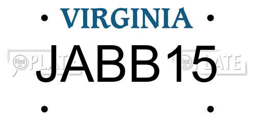 JABB15 Virginia License Plate