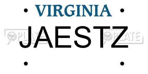 JAESTZ Virginia License Plate