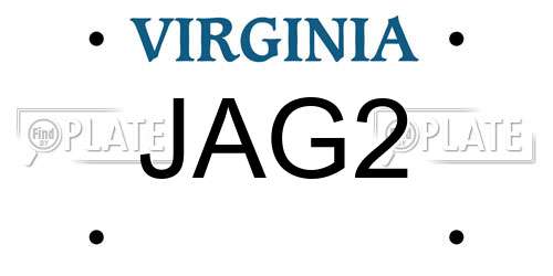 JAG2 Virginia License Plate