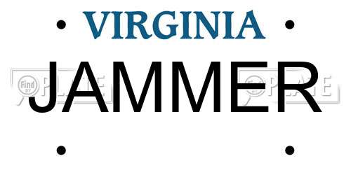 JAMMER Virginia License Plate