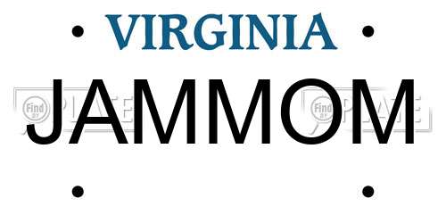 JAMMOM Virginia License Plate
