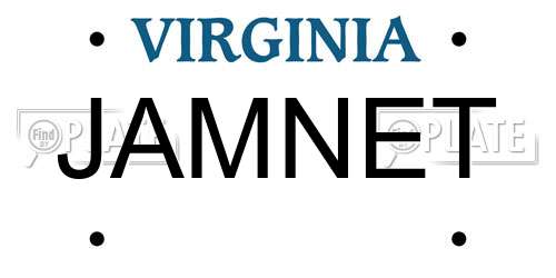JAMNET Virginia License Plate