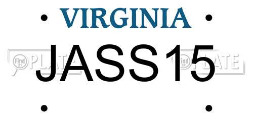 JASS15 Virginia License Plate