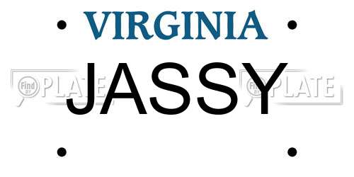 JASSY Virginia License Plate